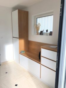 meubles sur mesure entrée avec banc intégré