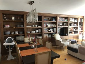 grande bibliothèque murale sur mesure appartement parisien 75