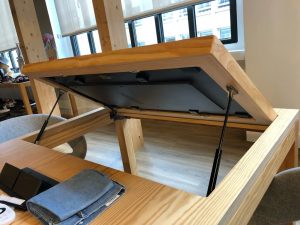 meuble avec écran intégré et amovible