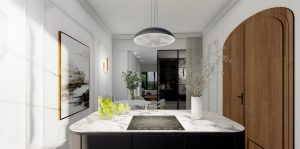 cuisine ouverte sur salle a manger appartement en enfilade